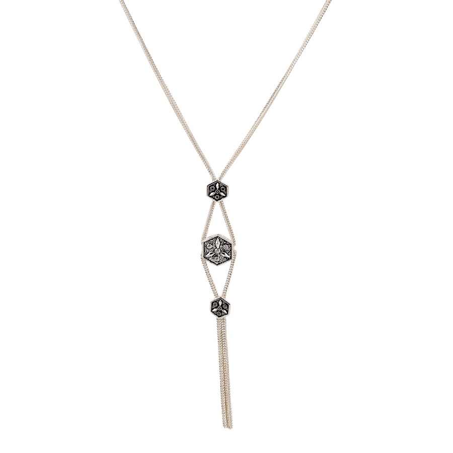 925 Sterling Mardin Straw Necklace with Motif