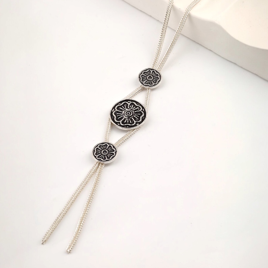 925 Sterling Mardin Straw Necklace with Motif