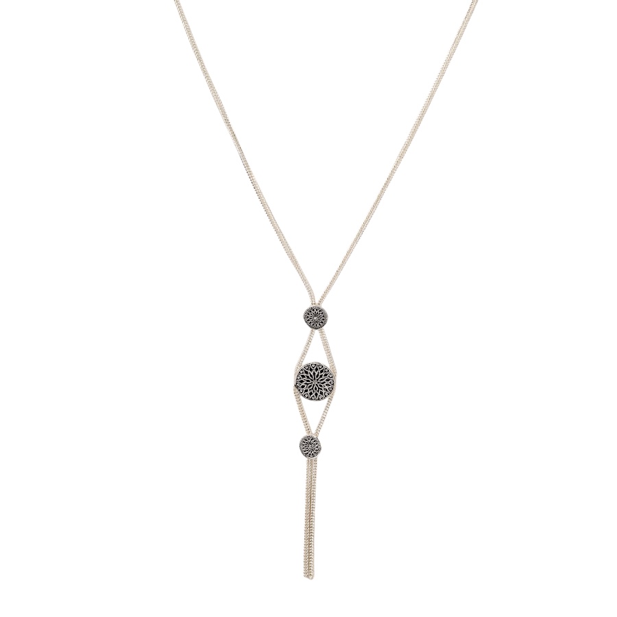 925 Sterling Mardin Straw Necklace with Motif