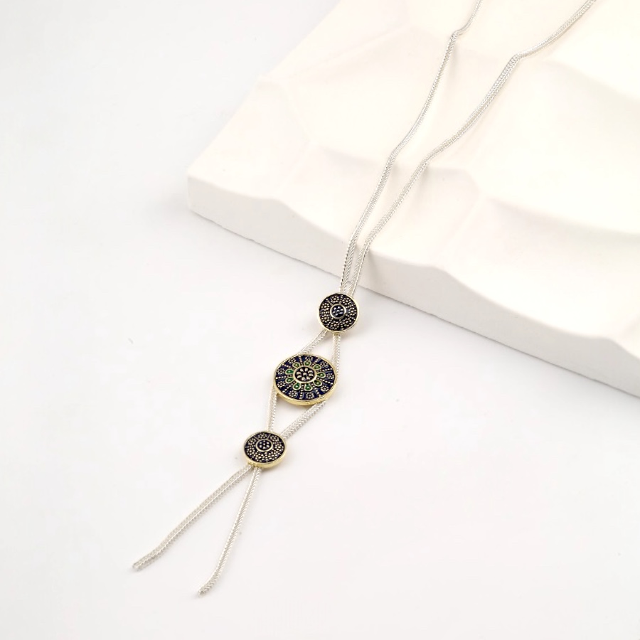 925 Sterling Mardin Straw Necklace with Motif