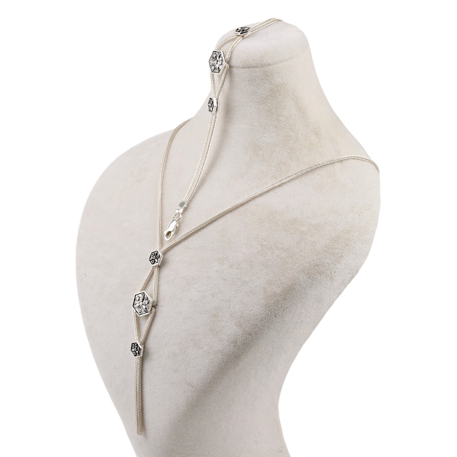 925 Carat Motif Mardin Wicker Silver Set
