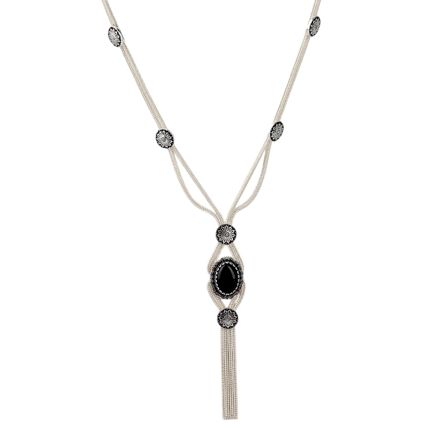 925 Sterling Silver Stone Mardin Straw Necklace