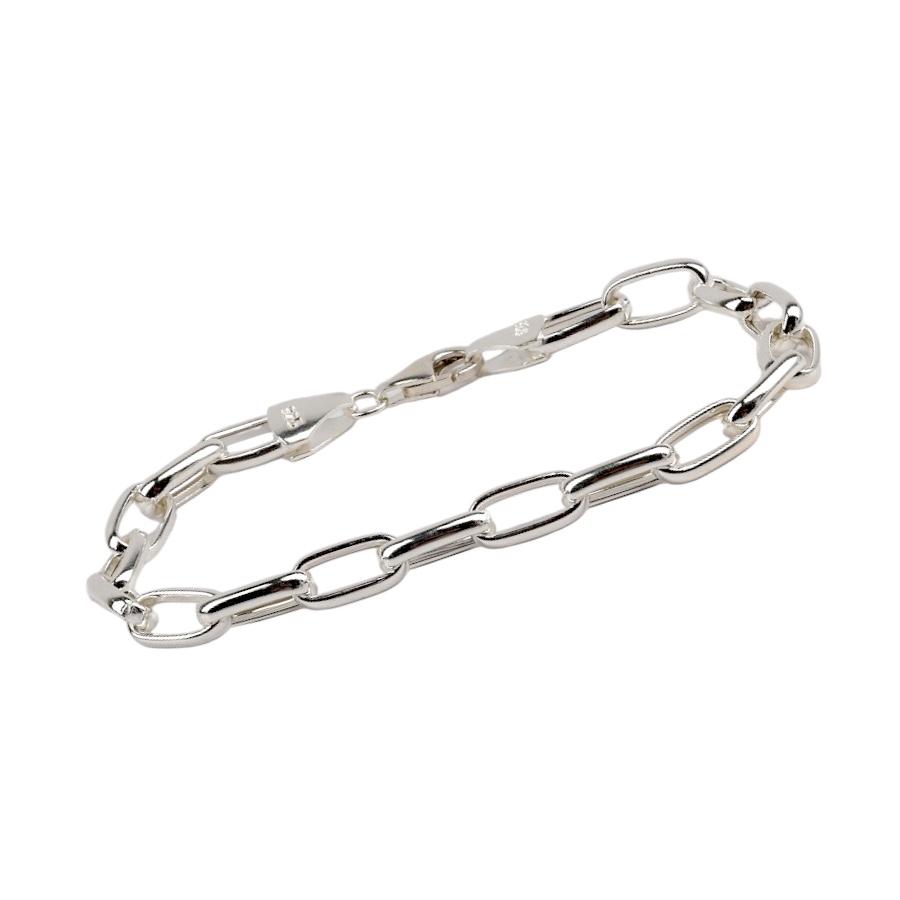 925 Sterling Silver Chain Bracelet with Links