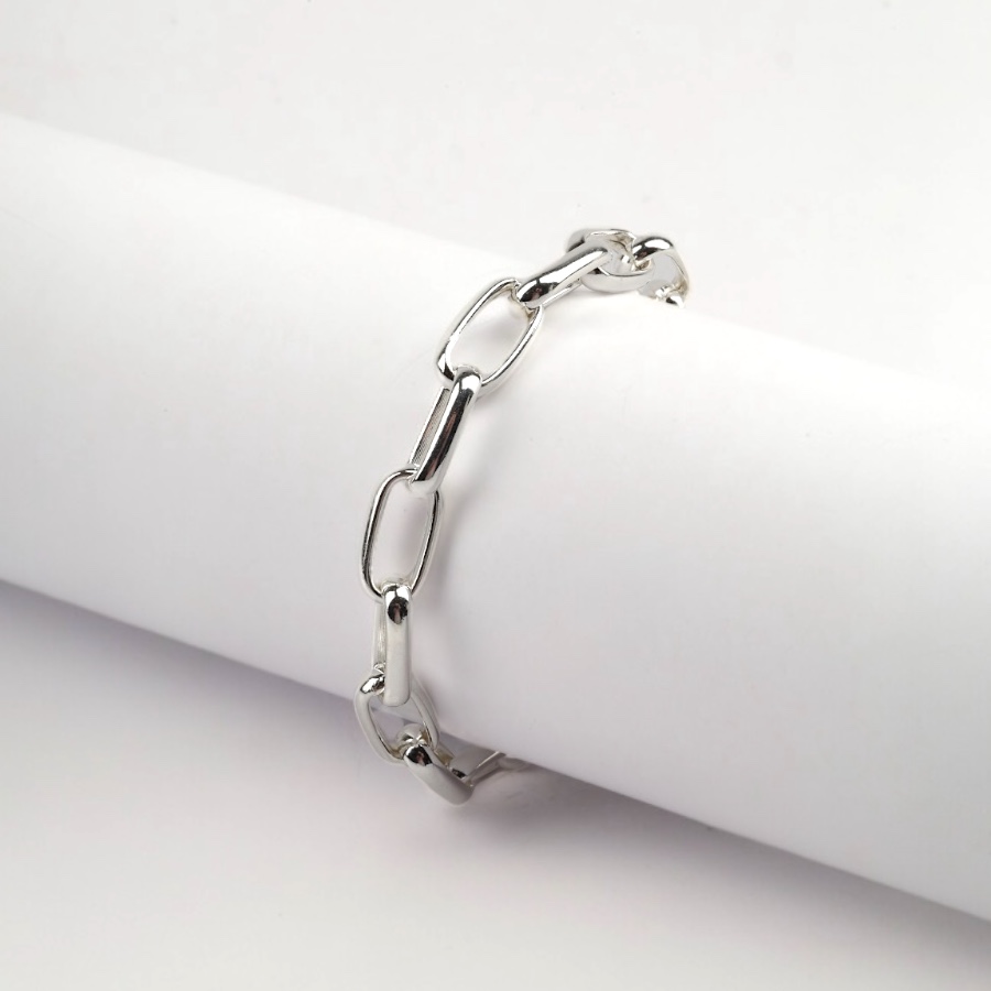 925 Sterling Silver Chain Bracelet with Links
