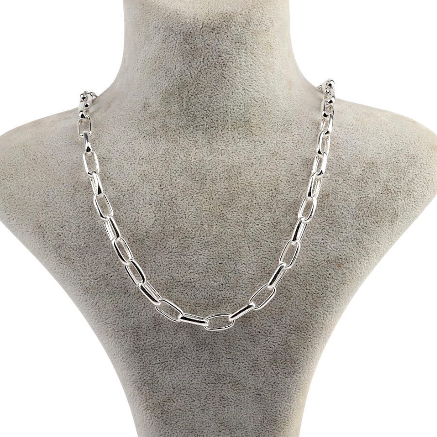 925 Sterling Silver Chain Necklace with Links