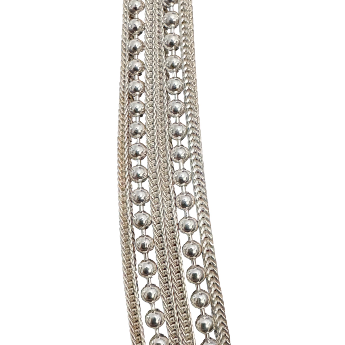 Dorica Flow Model Mardin Straw Silver Womens Necklace