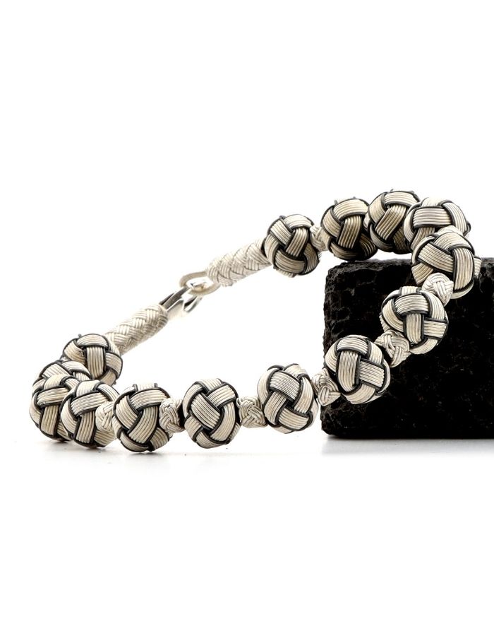 Black and White Bulk Kazaziye Bracelet