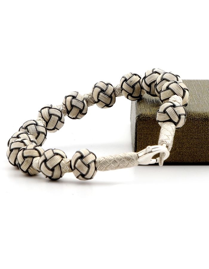 Black and White Bulk Kazaziye Bracelet