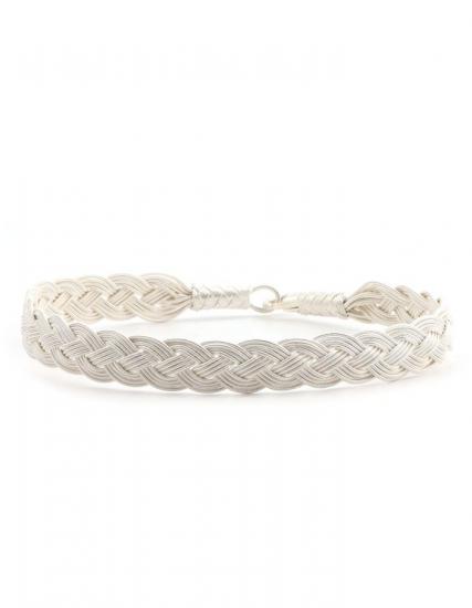 Oxide Silver Kazaziye Four Row Knitted Bracelet