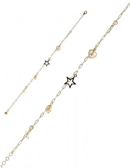 14K Gold Star Bracelet