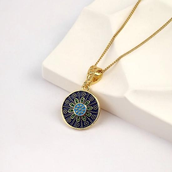 925 Sterling Silver Necklace with Gilded Enamel