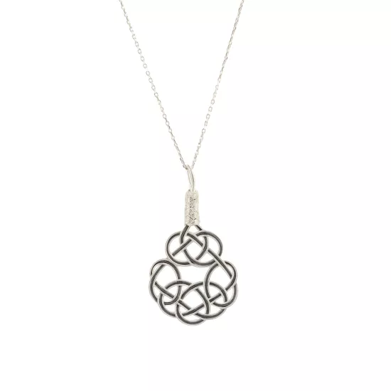 1000 Ayar Beyaz Top Kazaziye Gümüş Kolye