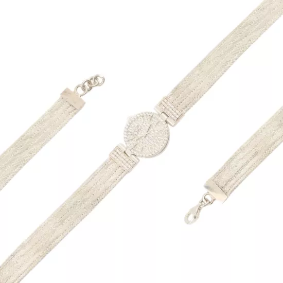 3 Rows of Red Baguette Stone Trabzon Wicker Bracelet