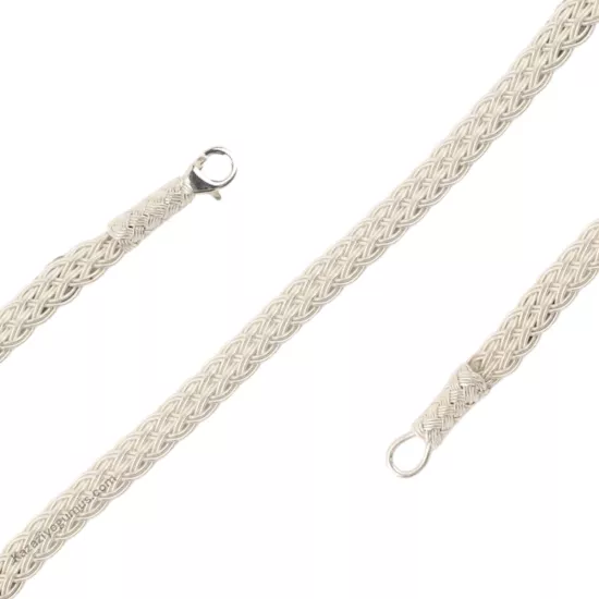 1000 Ayar Kazaziye Dörtlü Örgü Gümüş Bileklik