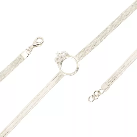 3 Rows of Red Baguette Stone Trabzon Wicker Bracelet