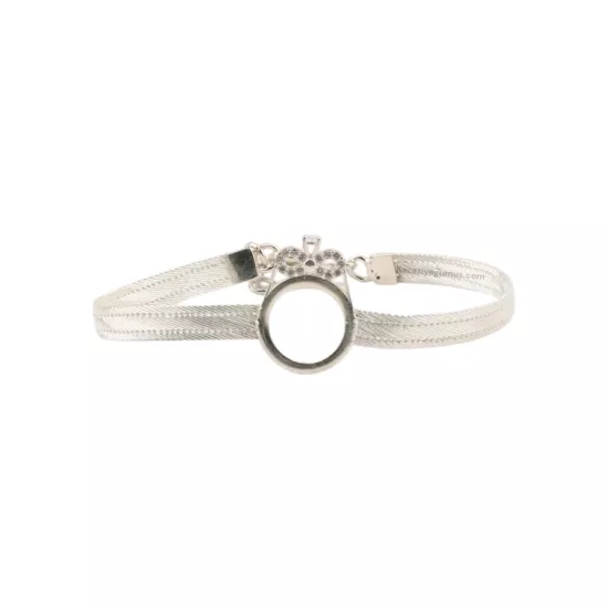 3 Rows of Red Baguette Stone Trabzon Wicker Bracelet