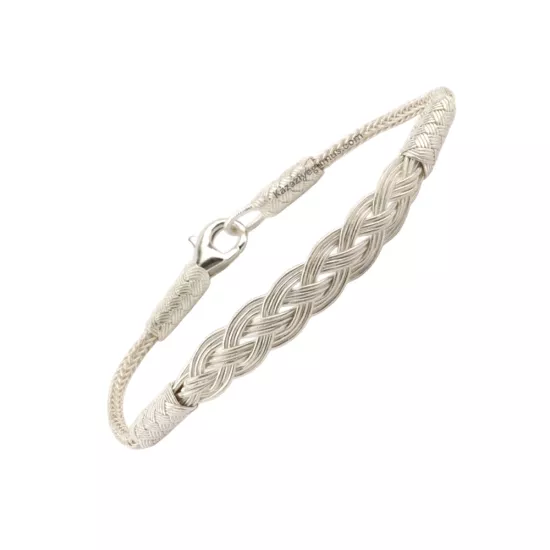 1000 Ayar Örgü Model Gümüş Kazaziye Bileklik