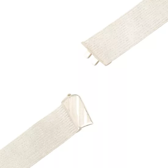 15 Rows of Striped Trabzon Wicker Silver Bracelet