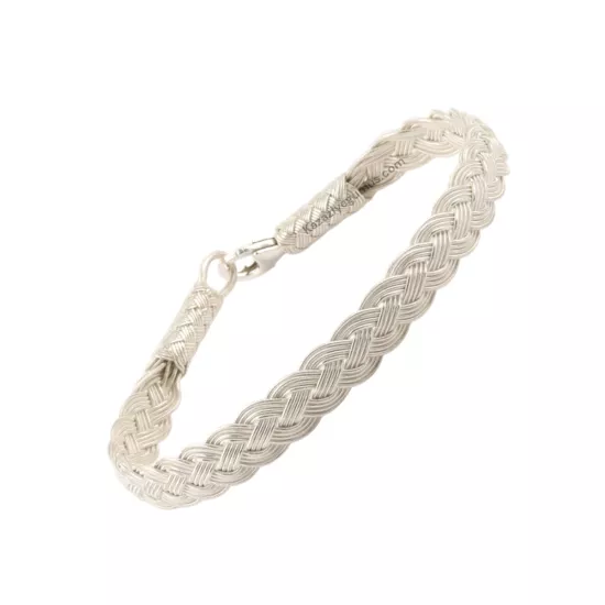 1000 Ayar Dört Sıra Örgülü Kazaziye Bileklik