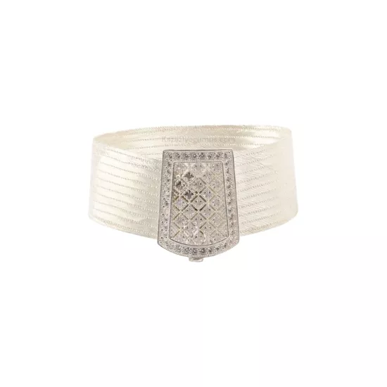 3 Rows of Red Baguette Stone Trabzon Wicker Bracelet