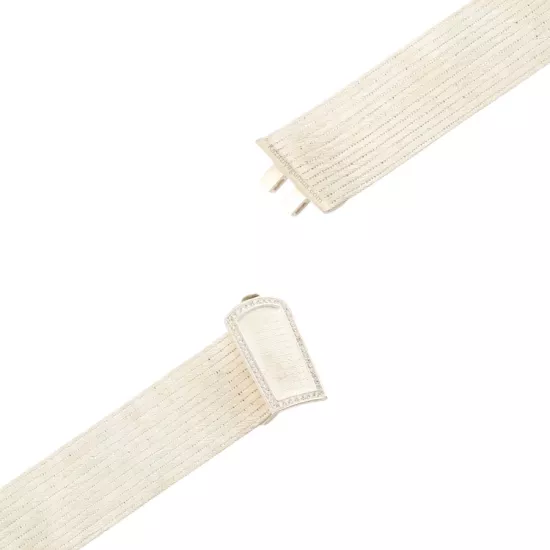 13 Row Stone Model Trabzon Wicker Silver Bracelet