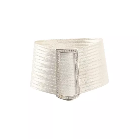 15 Row Stone Model Trabzon Wicker Silver Bracelet