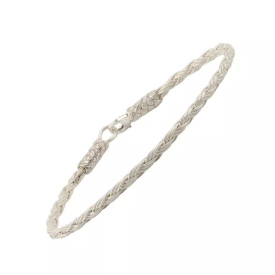 1000 Ayar Üçlü Örgü Beyaz Kazaziye Bileklik