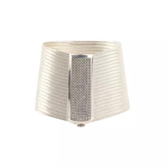 21 Row Classic Trabzon Straw Silver Bracelet