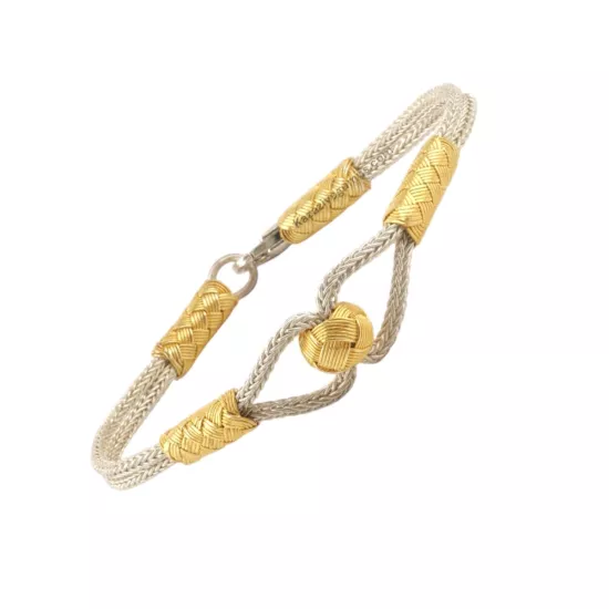 1000 Ayar Kazaziye Orta Saha Gümüş Bileklik