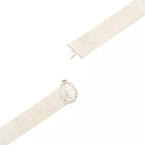 9 Row Tughra Model Trabzon Wicker Silver Bracelet