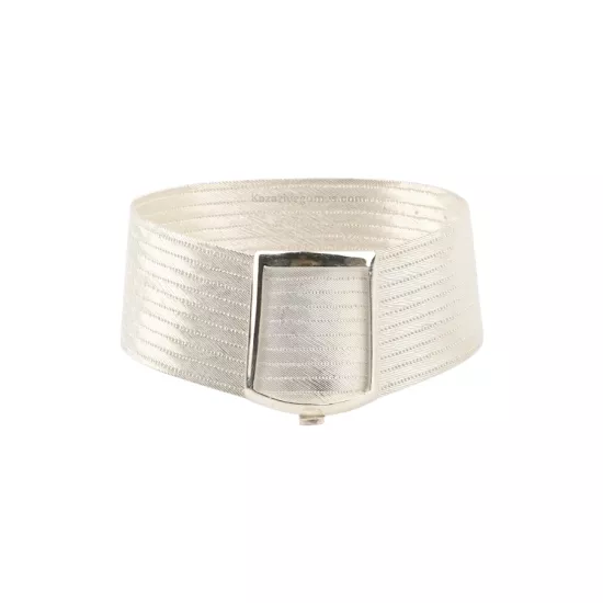 11 Row Knitted Trabzon Straw Silver Bracelet