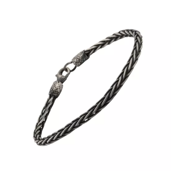 1000 Ayar Tilki Örgü Oksitli Kazaziye Bileklik