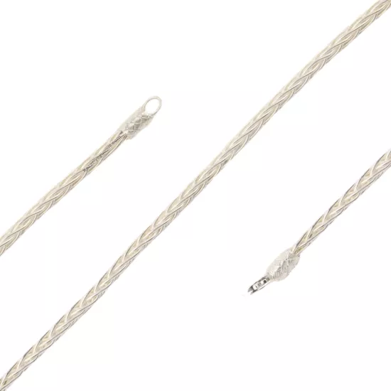 1000 Ayar Tilki Örgü Beyaz Kazaziye Bileklik