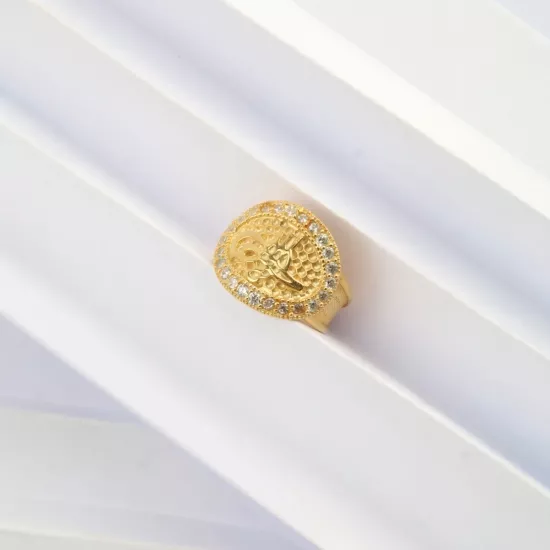 925 Ayar Osmanlı Tuğralı Trabzon Hasırı Yüzük