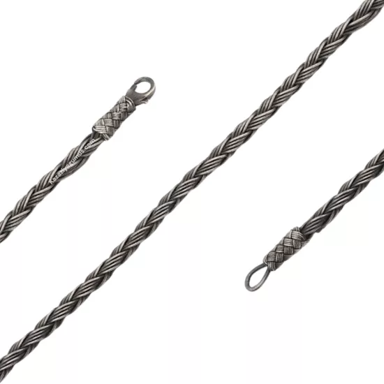 1000 Ayar Kazaziye Unisex Gümüş Bileklik