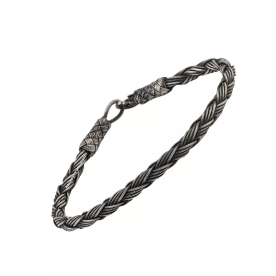 1000 Ayar Kazaziye Unisex Gümüş Bileklik