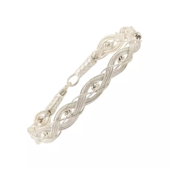1000 Ayar Kazaziye Örme Dorika Gümüş Bileklik