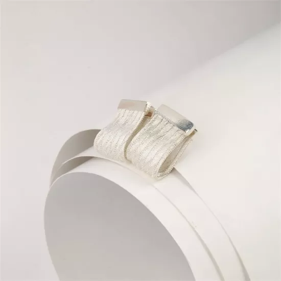 925 Ayar 7 Sıra Trabzon Hasırı Gümüş Küpe