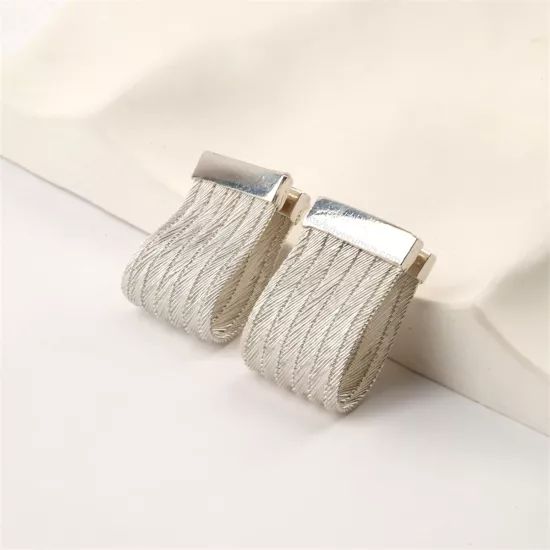 925 Ayar 7 Sıra Trabzon Hasırı Gümüş Küpe