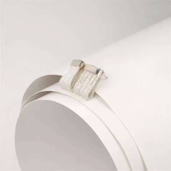 925 Ayar 5 Sıra Trabzon Hasırı Gümüş Küpe