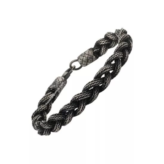 1000 Ayar Unisex Sarma Örgü Kazaziye Bileklik