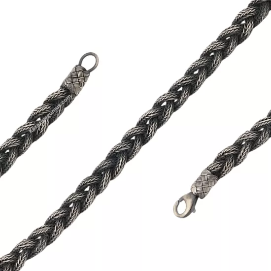 1000 Ayar Unisex Sarma Örgü Kazaziye Bileklik