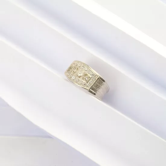 925 Ayar Prenses Model Trabzon Hasırı Gümüş Yüzük