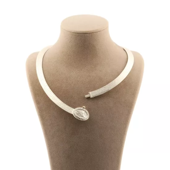 5 Sıra Trabzon Hasırı Tuğra Kilit Gümüş Gerdanlık