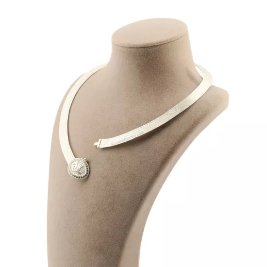 5 Sıra Trabzon Hasırı Tuğra Kilit Gümüş Gerdanlık