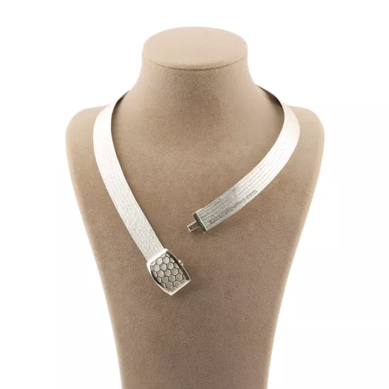 7 Sıra Trabzon Hasırı Petek Kilit Gümüş Gerdanlık