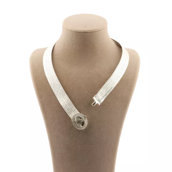 7 Sıra Trabzon Hasırı Tuğra Kilit Gümüş Gerdanlık