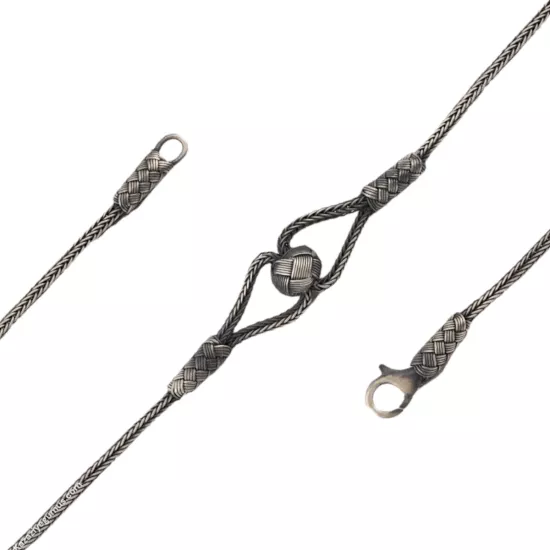 1000 Ayar Kazaziye Orta Saha Gümüş Bileklik