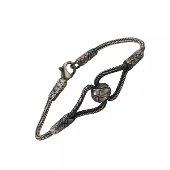 1000 Ayar Kazaziye Orta Saha Gümüş Bileklik