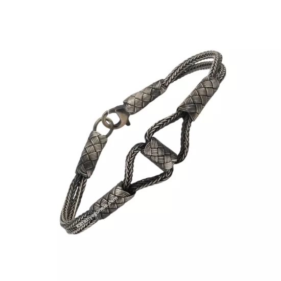 1000 Ayar Kazaziye Oksitli Gümüş Bileklik